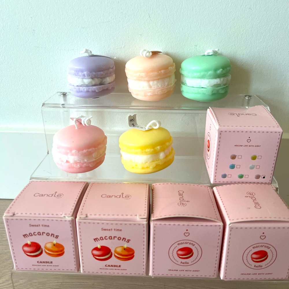 Macaron Shaped Candles Set